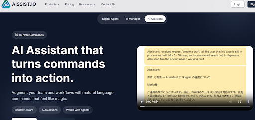 Action-focused AI assistant