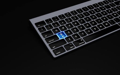 Keyboard with AI button highlighted