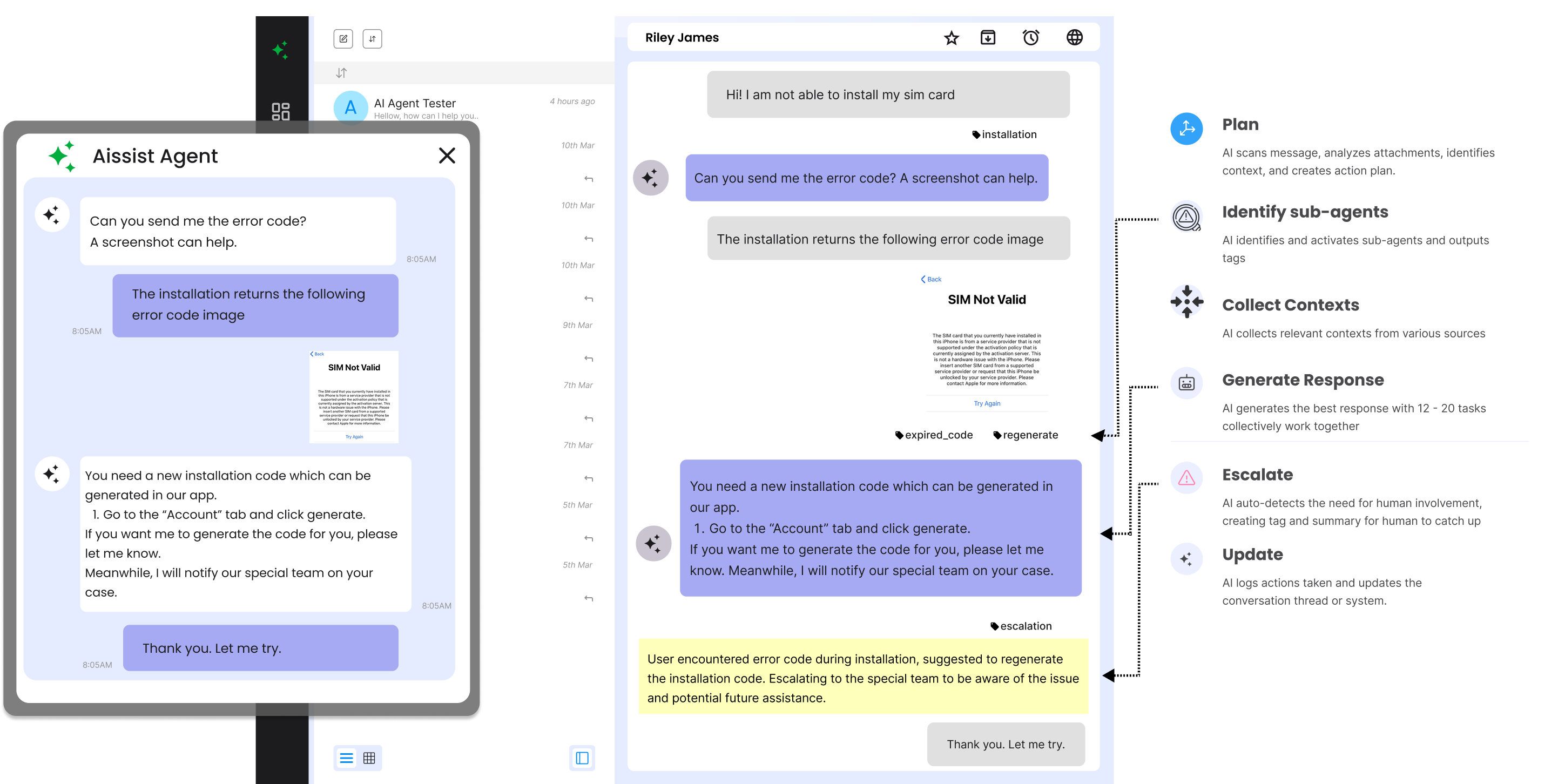 Aissist.io Product Dashboard