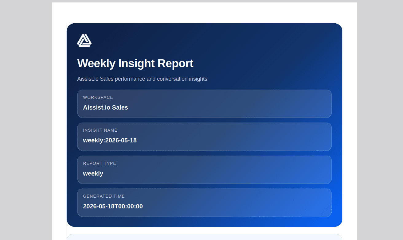 Weekly report